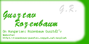 gusztav rozenbaum business card